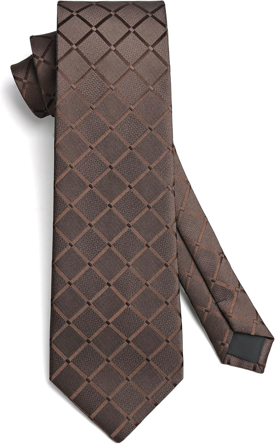 Plaid Checkered Tie Handkerchief Woven Classic Formal Men'S Necktie & Pocket Square Set