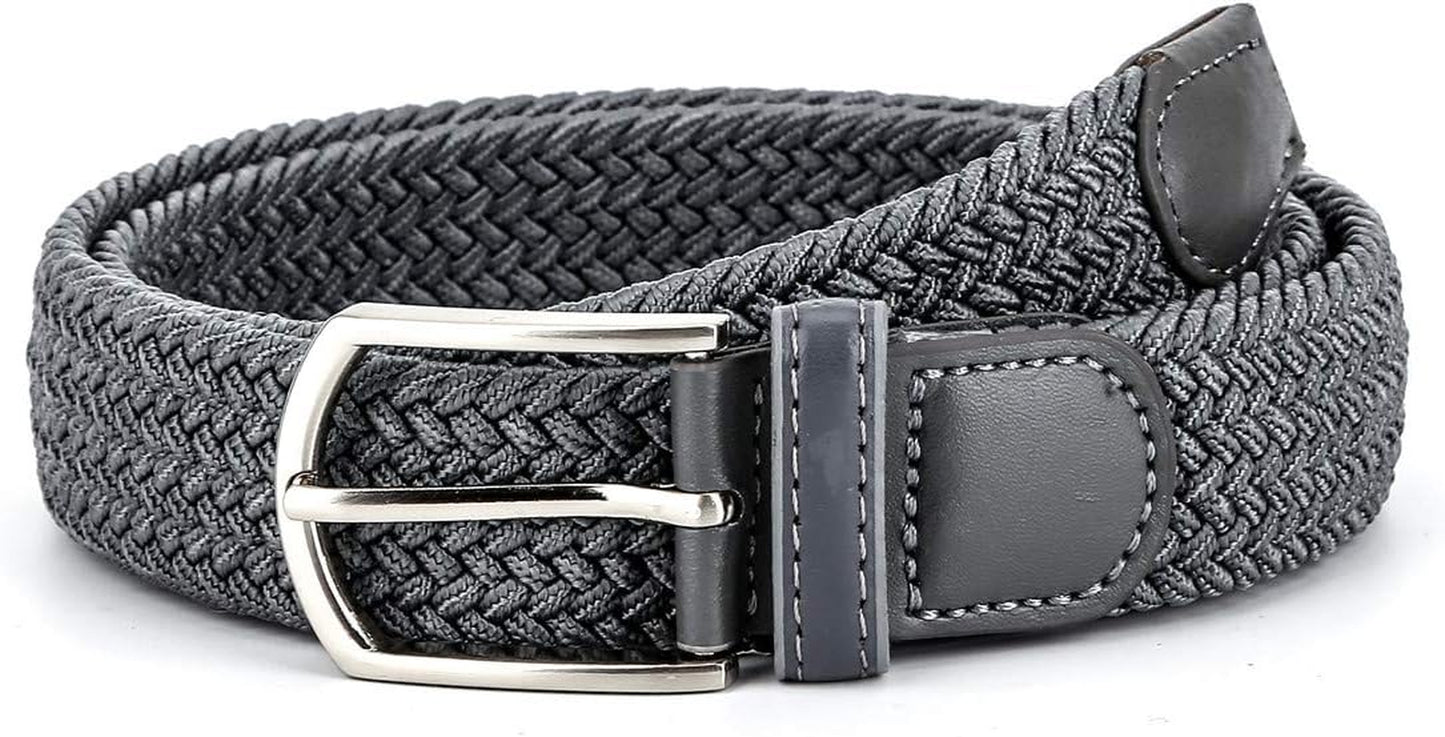 Braided Canvas Woven Elastic Stretch Belts for Men/Women/Junior with Multicolored