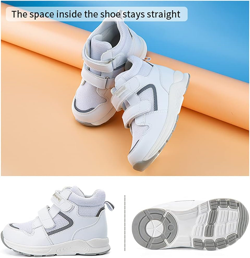 Toddlers Orthopedic Shoes,Kids High-Top Corrective Sneakers for Boys and Girls with Arch and Ankle Support, Non-Slip Soles