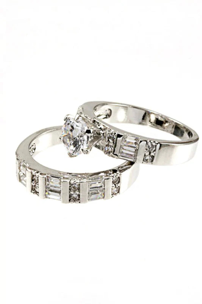 Cubic Zirconia Double Ring