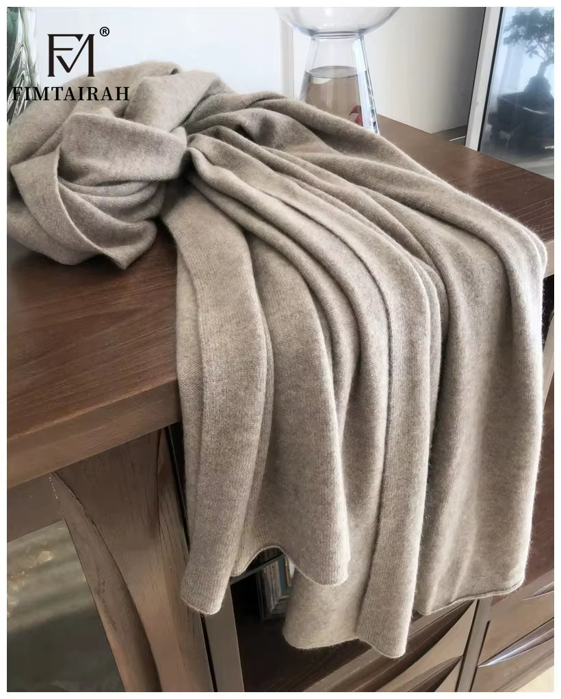 New 100% Pure Cashmere Scarf Women Knitted Winter Autumn Elegant and Smart! 100% Pure Cashmere Scarf for Men and Women