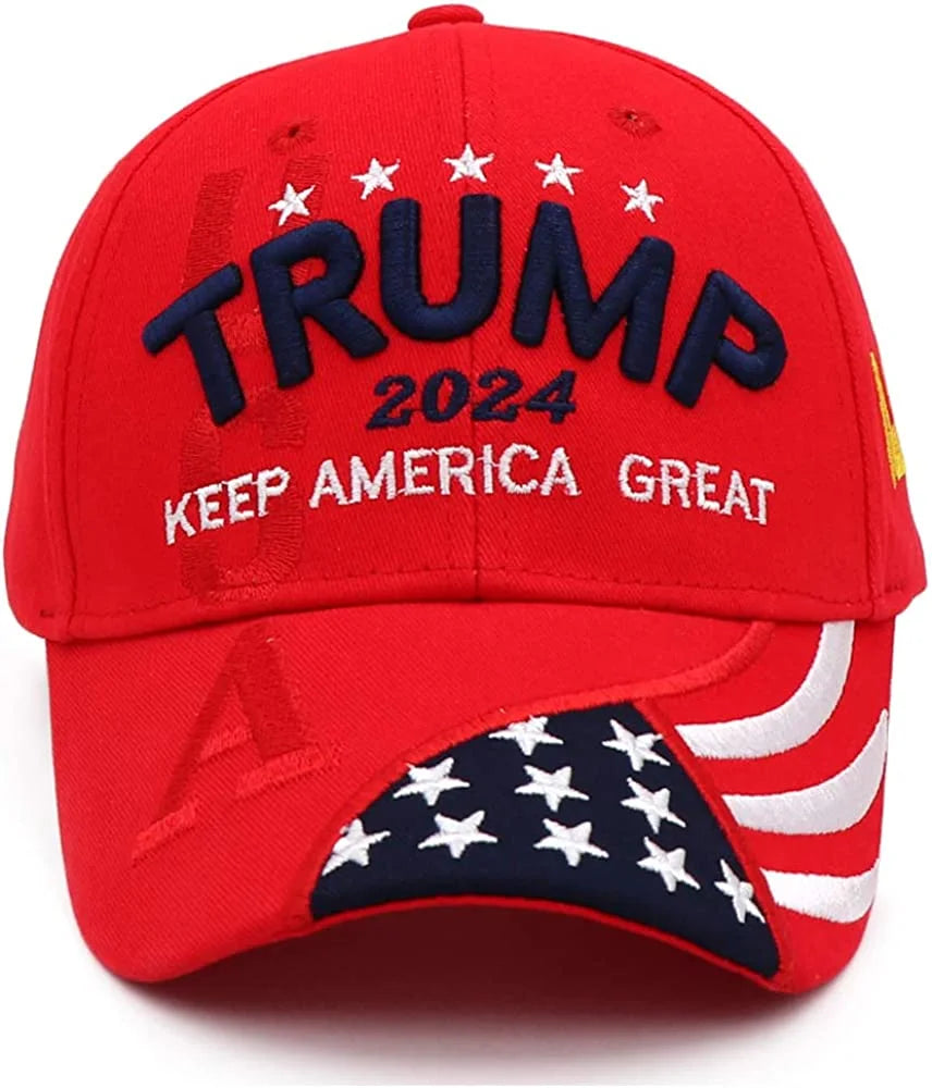 Unisex Trump 2024 Hat, Embroidered, Adjustable, "Keep America Great" Camo Baseball Cap