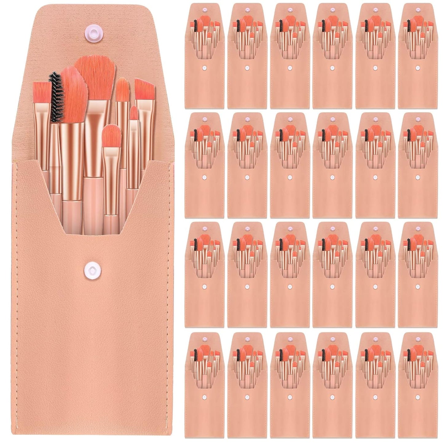 16 Sets Travel Makeup Brush Synthetic Makeup Brushes with Case Eye Lip Brush Kit for Bridesmaid Gift Face Cosmetics Foundation Powder Eyeshadow Blush Concealer Eyebrow Eyelash