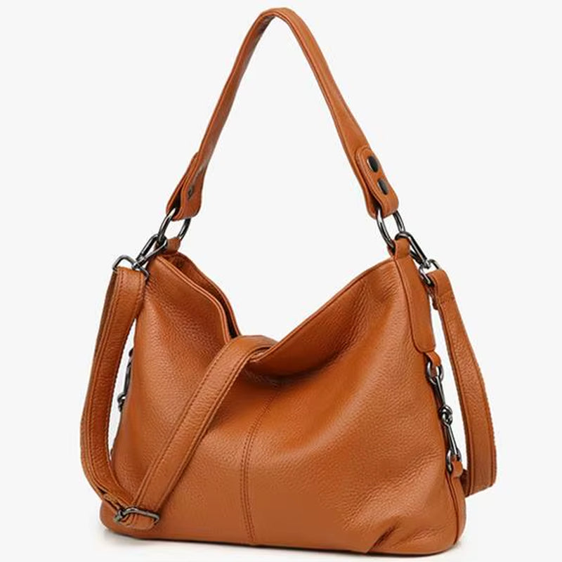 Brand New Arrival Extra Soft Real Leather Women Shoulder Bags Solid Colors Genuine Cow Leather Handbags Fashion GS07