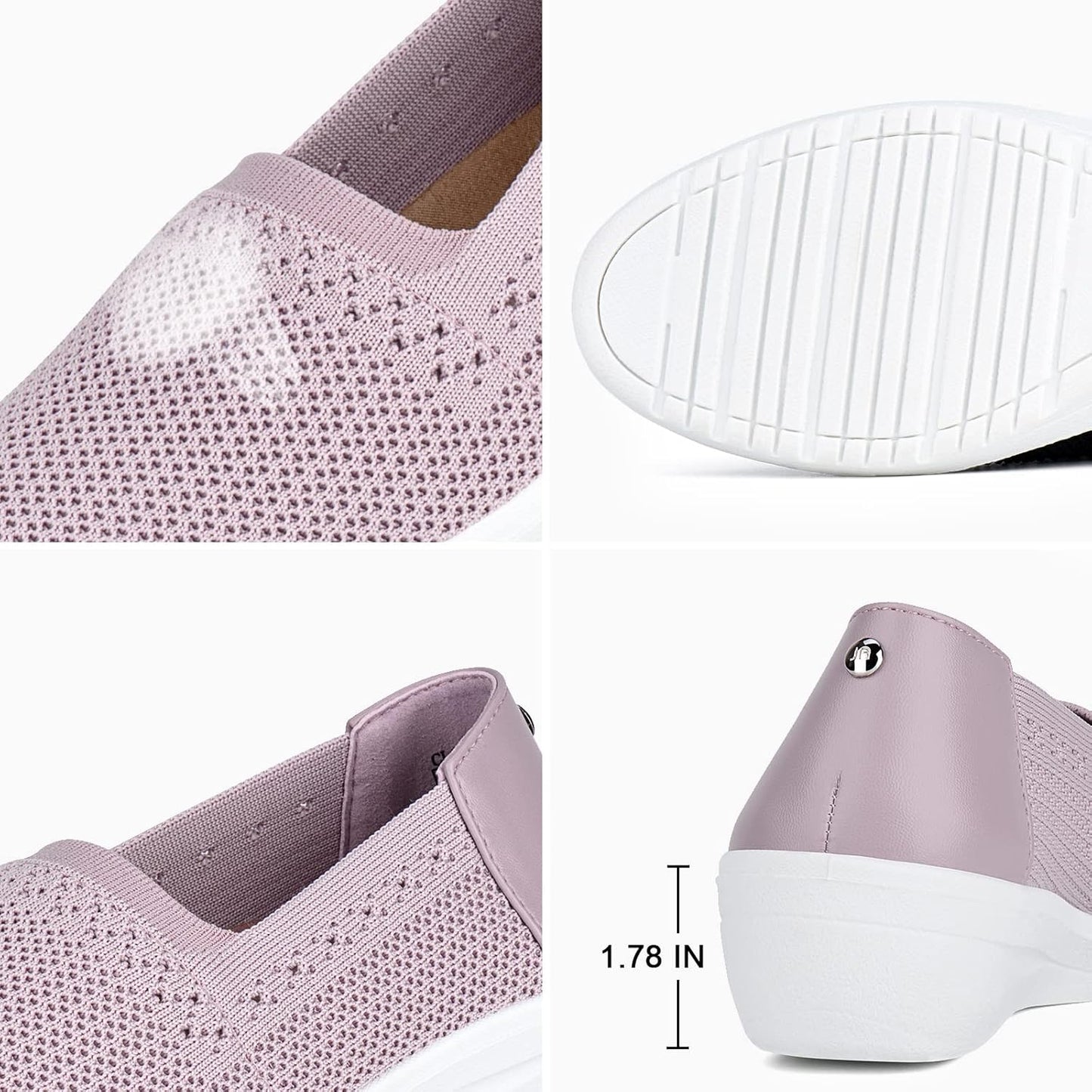 Women'S Lightweight Shoes Breathable Casual Walking Orthopedic Slip on Walking Shoes