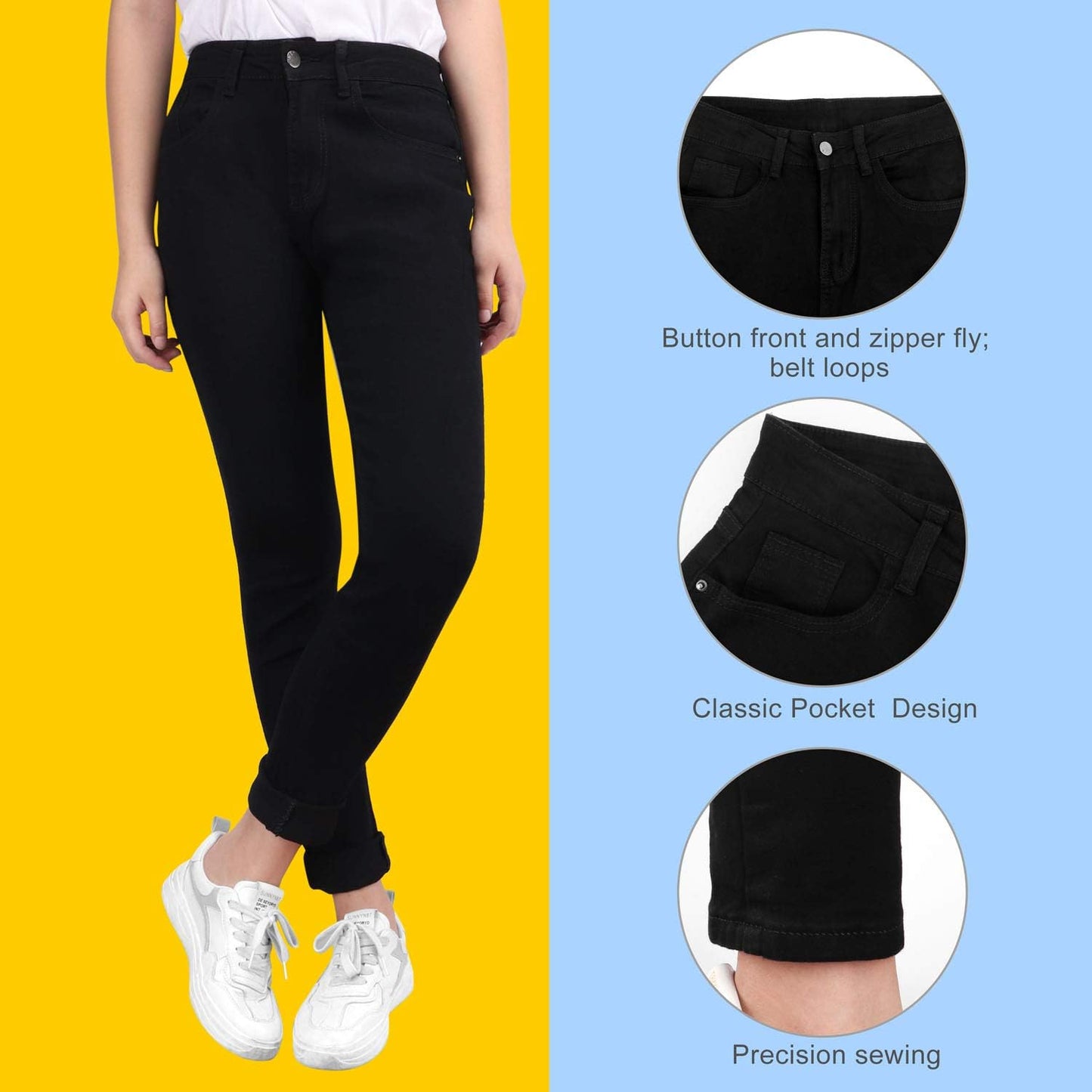 Women'S Skinny Jeans -Totally Shaping Skinny Jeans with 5 Pocket Jeans,Precision Stitching and Super Stretch