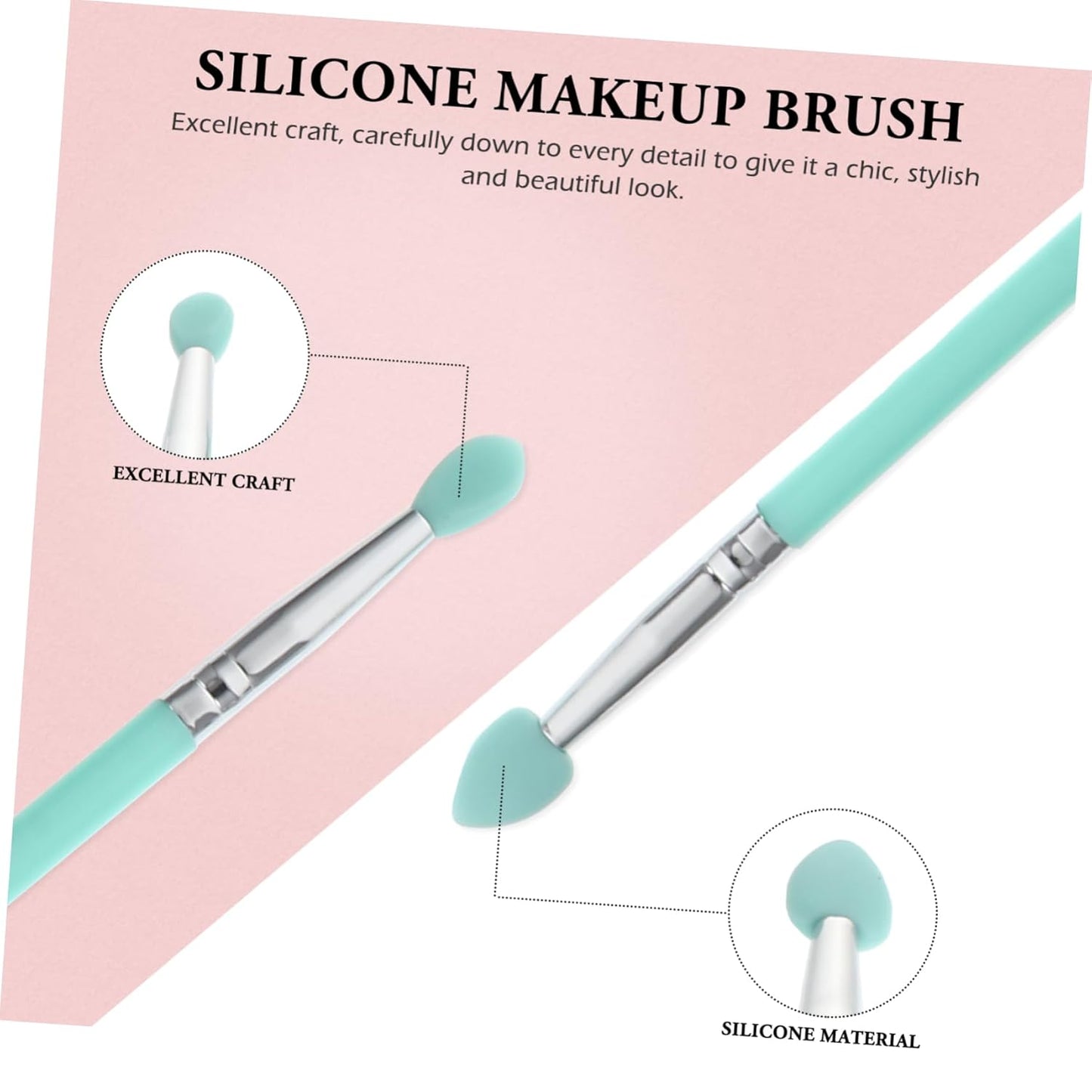 Silicone Makeup Brush Kit 7Pc Set for Foundation Mask Cream Plastic Handle Sturdy Non-Absorbent and Easy To