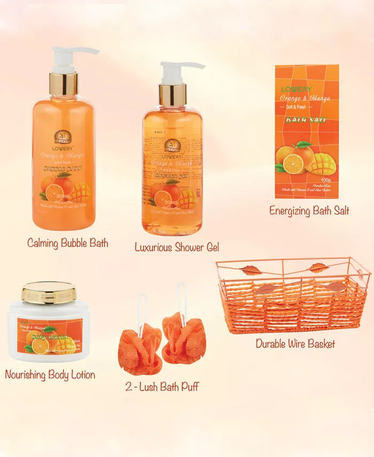 Orange Mango Body Care Gift Set, 7 Piece