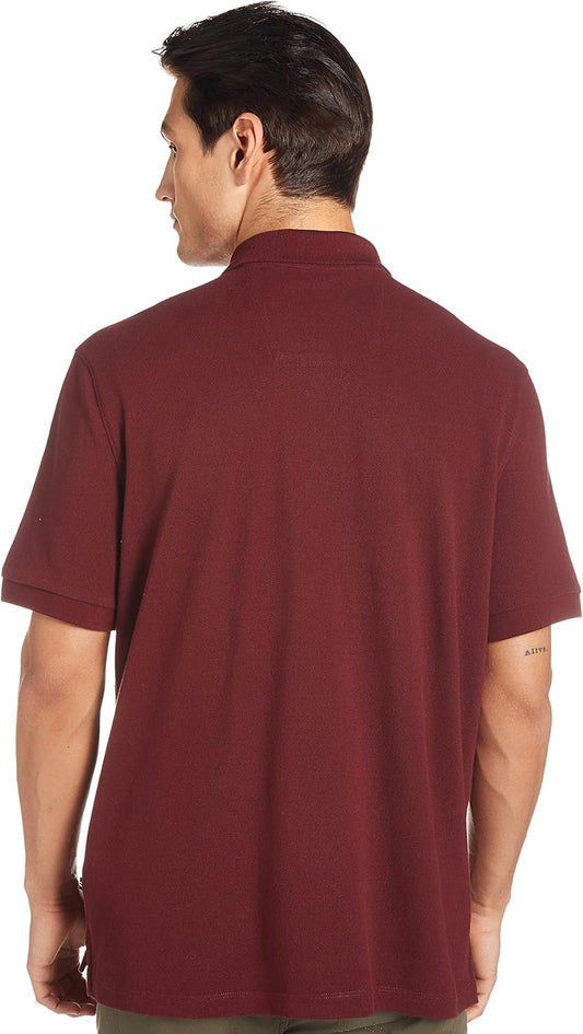 Men'S Short Sleeve Solid Cotton Pique Polo Shirt