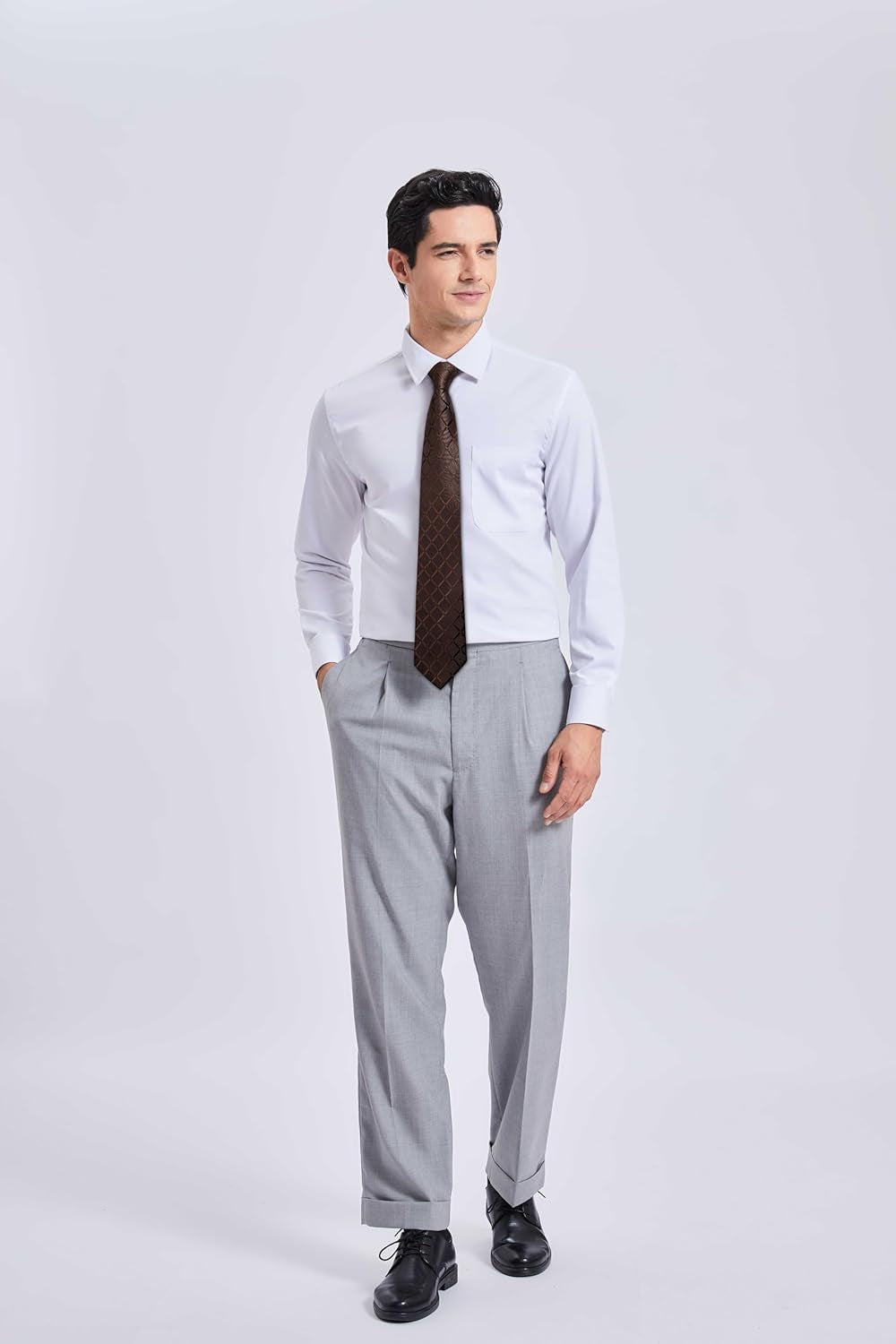 Plaid Checkered Tie Handkerchief Woven Classic Formal Men'S Necktie & Pocket Square Set