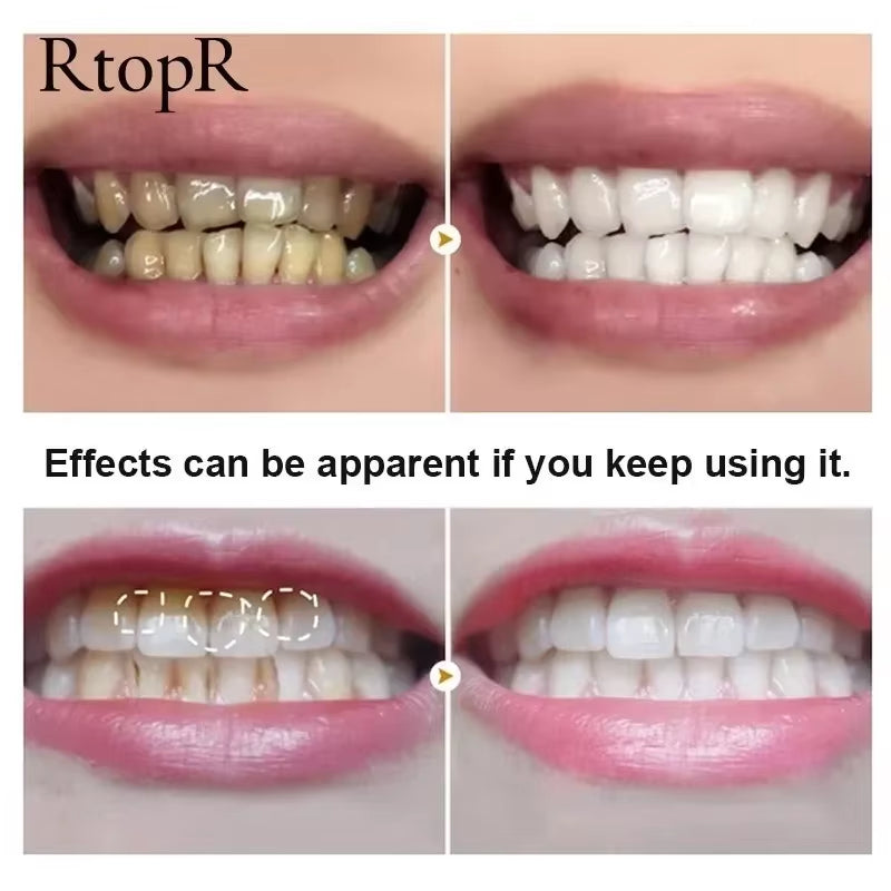 Teeth Whitening Powder Pearl Essence Natural Dental Toothpaste Toothbrush Kit Oral Hygiene for Remove Stains Plaque 55G