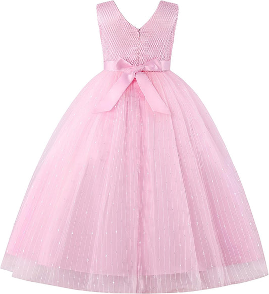 Girls Dress Party Dress for Girls Knee Length Cute Priness Dress Christmas Holiday Dress