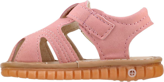 Toddler Boys & Girls Squeaky Sandals Closed-Toe Anti-Slip Rubber Sole First Walkers Shoes