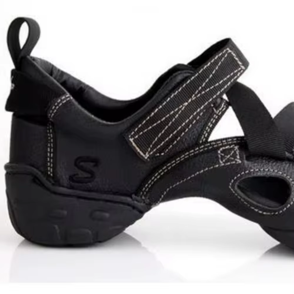 New Leather High Heel Wedge Platform Black White Dance Shoes Jazz Sneakers Women Hip Hop Sneakers