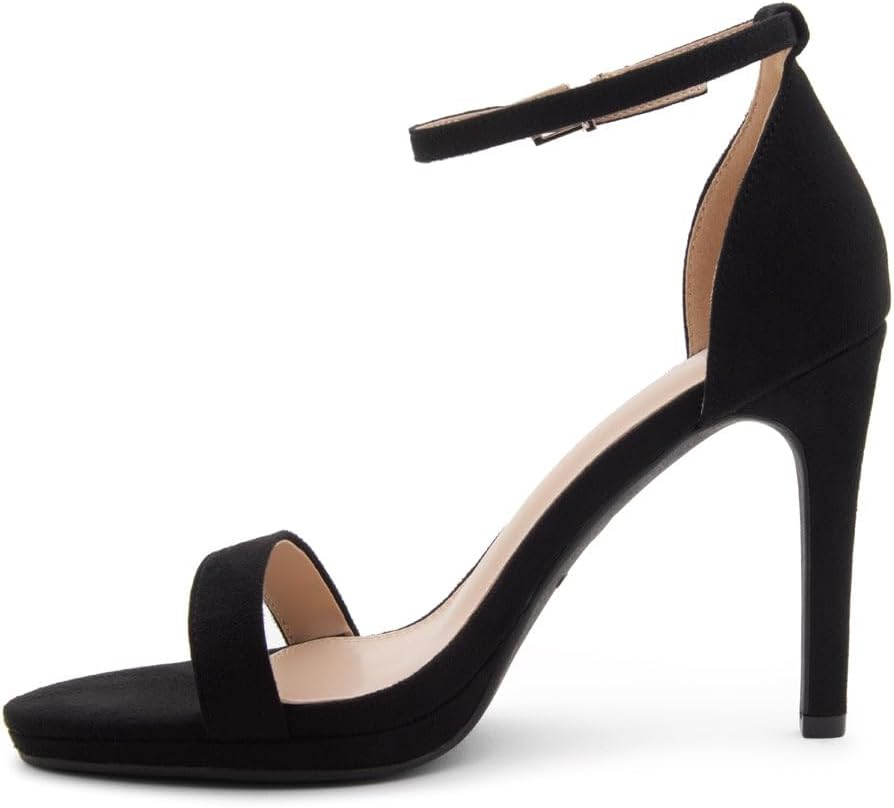 Sl-Lovering Women'S High Heels Ankle Strap Stilettos, round Open Toe Strappy Dressy Heeled Sandals – Sexy Heels for Prom Wedding Party and Bridal