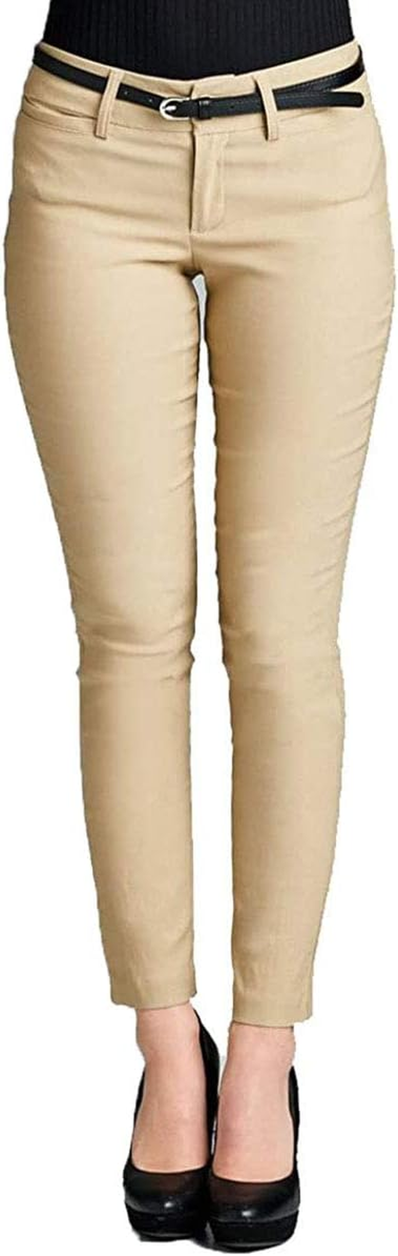 Women'S Belted Bengaline Ankle Length Pants