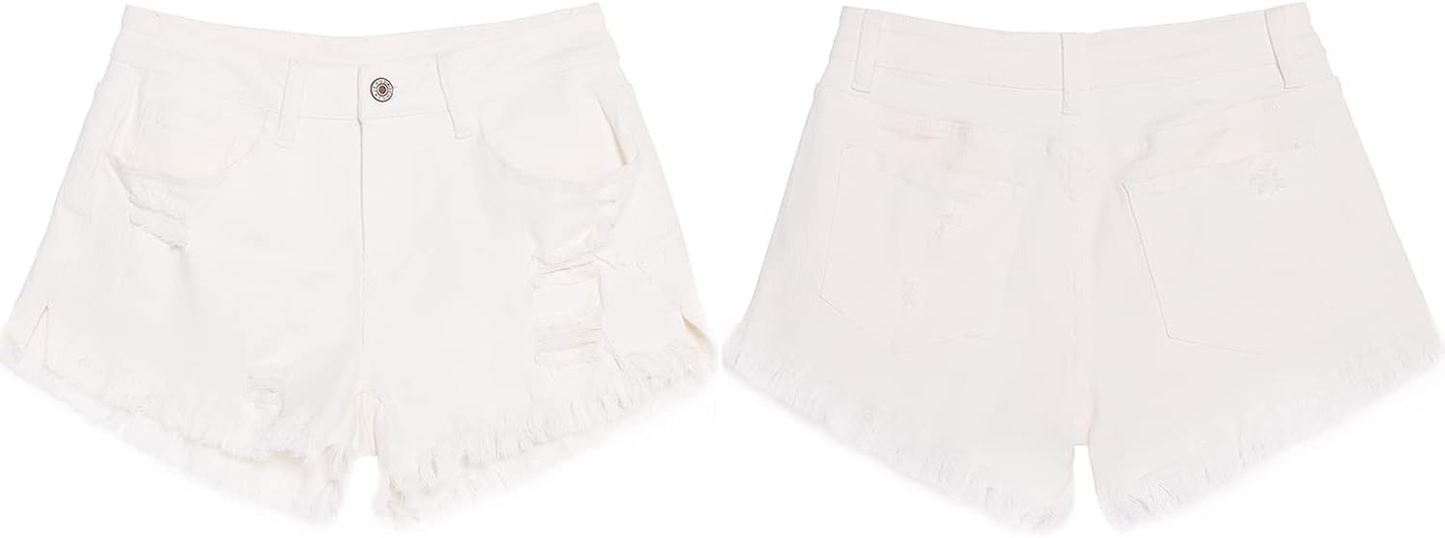 Women'S High Waisted Jean Shorts Stretch Denim Shorts Mom Jeans Casual