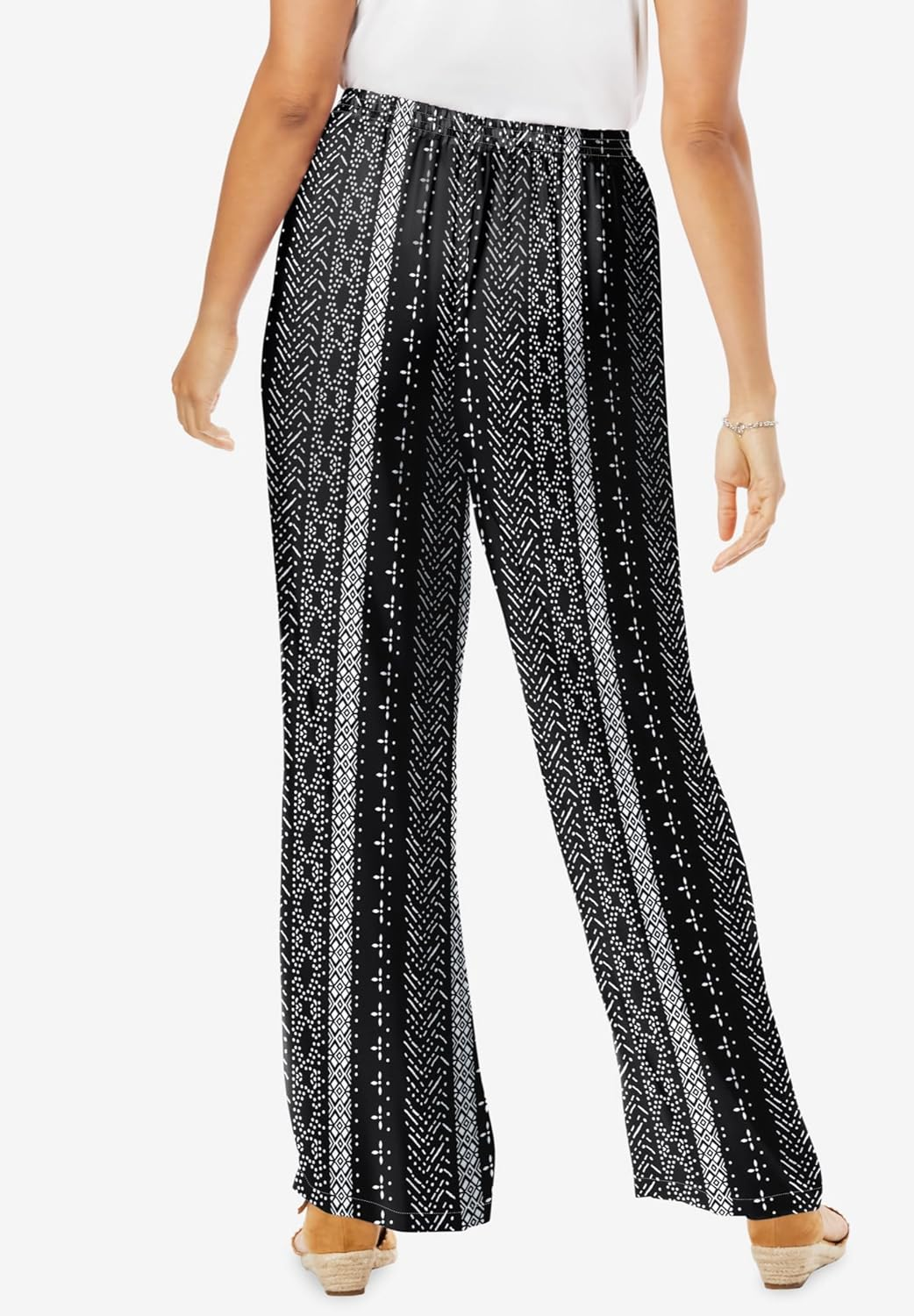 Women'S plus Size Pull-On Elastic Waist Soft Pants