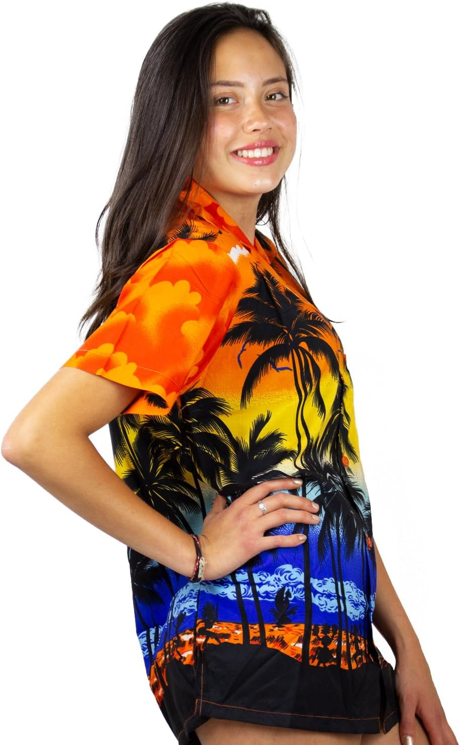 Funky Hawaiian Blouse Shirt Casual Men Front Pocket Button down Very Loud Shortsleeve Unisex Beach Multi Colors