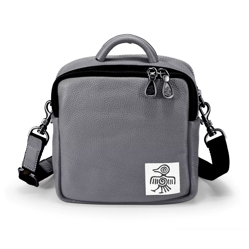 Casual Crossbody Square Bags Ladies Soft Cowhide Genuine Leather Both Sides Zipper Women'S Shoulder Handbags