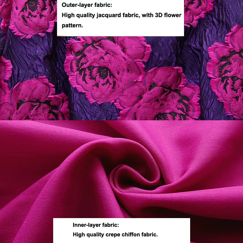 Elegant Brocade Women Long Mermaid Dress Vintage Flower Slim Clothing Stand Collar Party Dresses Robe Femme Vestido