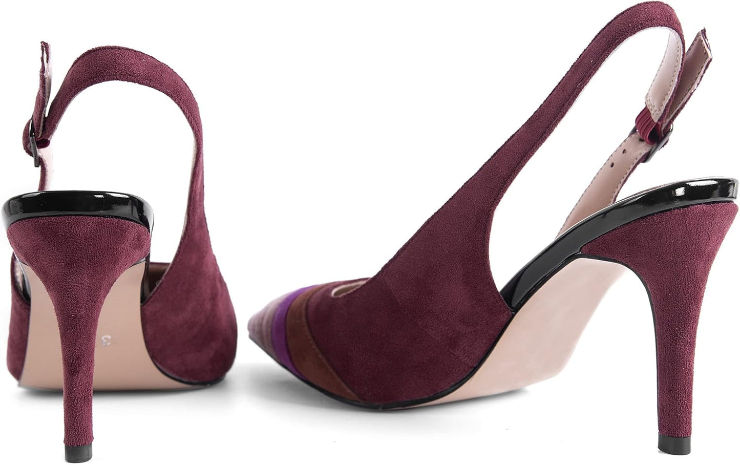 Kitten Heels for Women Rainbow Womens Sandals Pumps Multi Color Sexy Pointed Toe Comfortable Ladies Dress Party Shoes