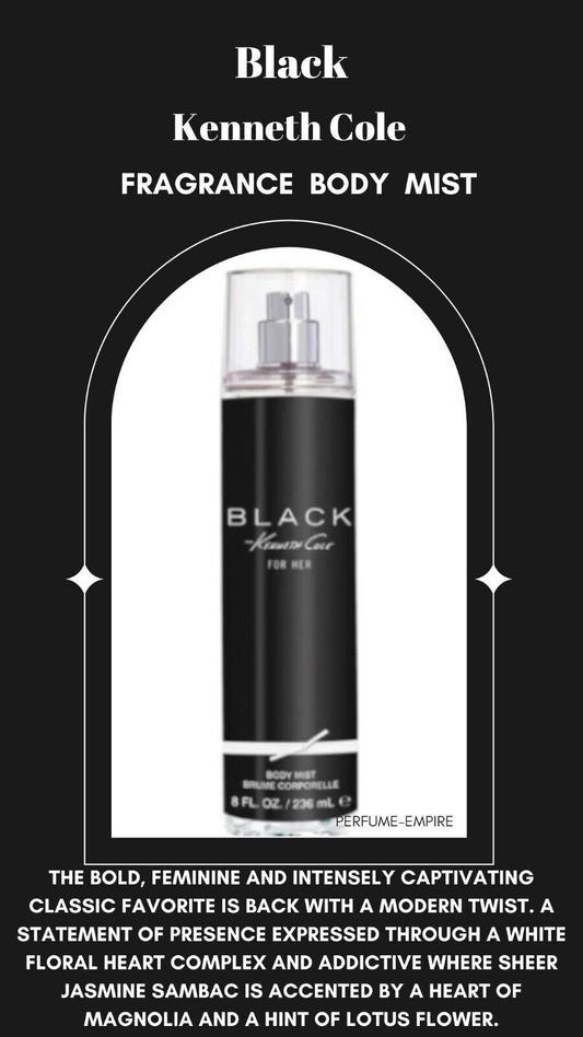 Black by Kenneth Cole for Women Perfume Mist 8 Oz New