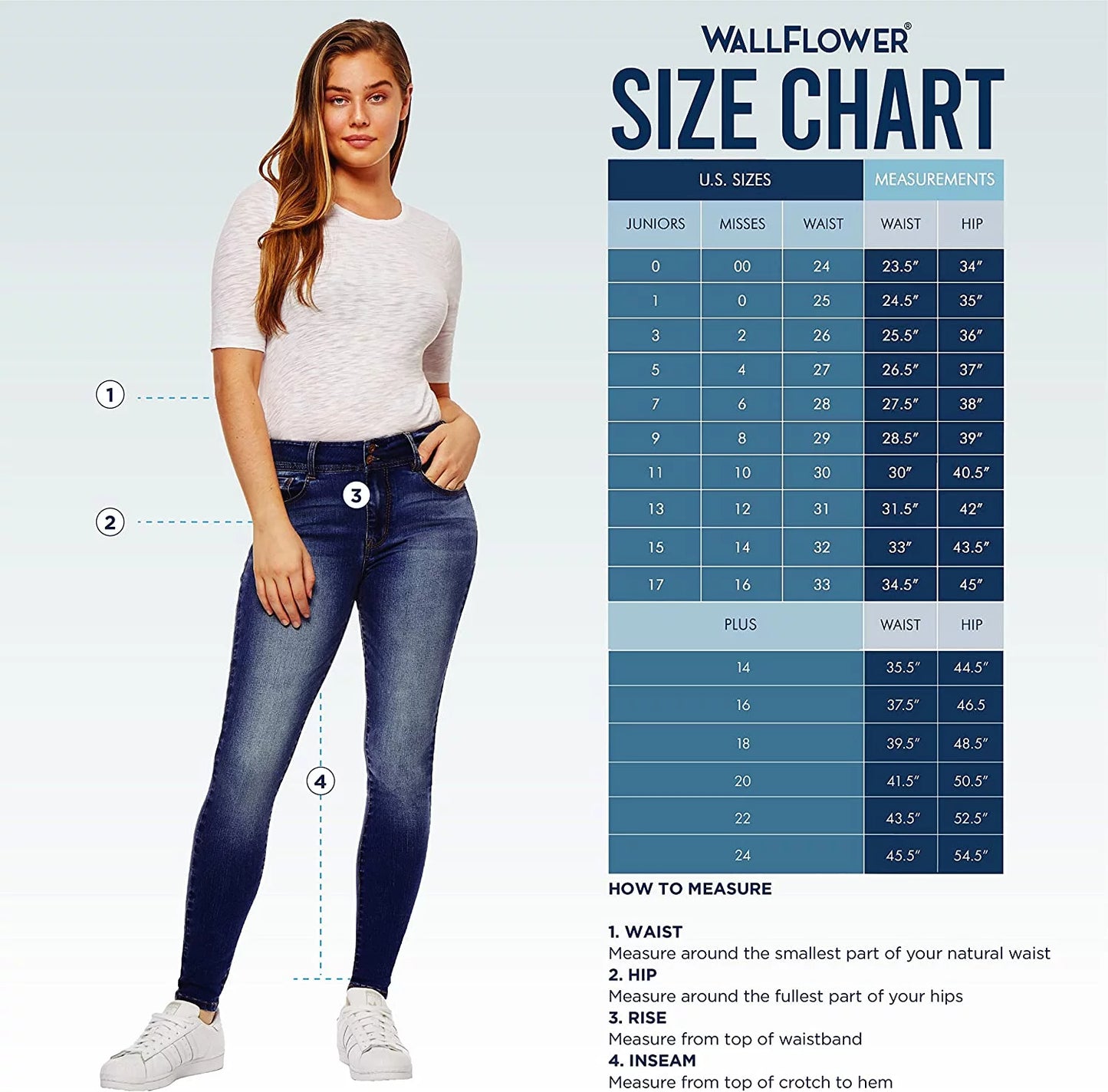 Women'S Luscious Curvy Bootcut Mid-Rise Insta Stretch Juniors Jeans (Standard and Plus)
