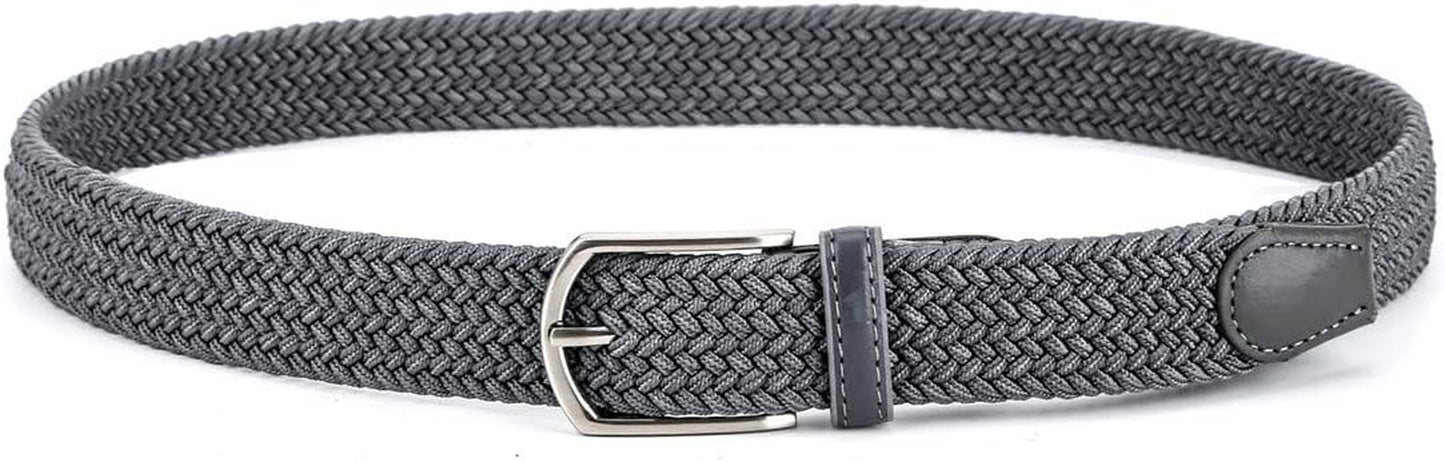 Braided Canvas Woven Elastic Stretch Belts for Men/Women/Junior with Multicolored