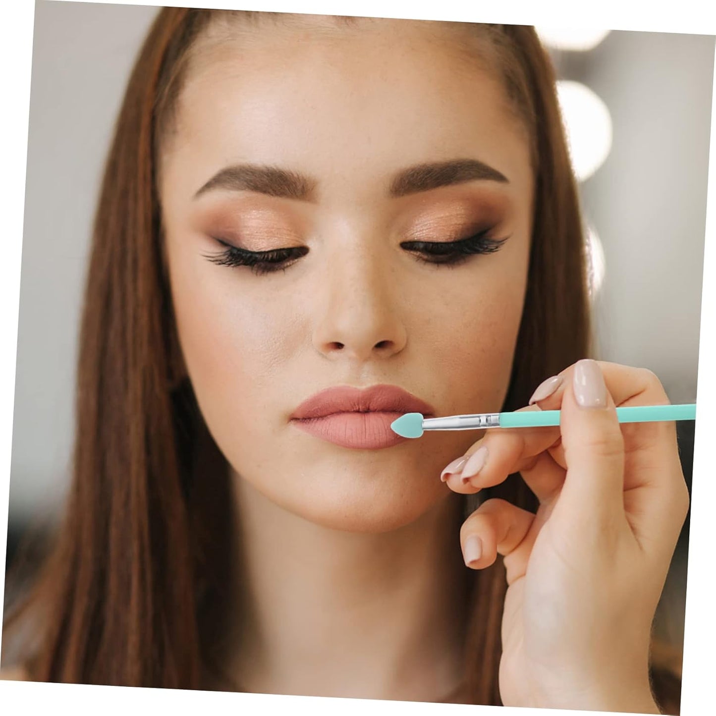 Silicone Makeup Brush Kit 7Pc Set for Foundation Mask Cream Plastic Handle Sturdy Non-Absorbent and Easy To