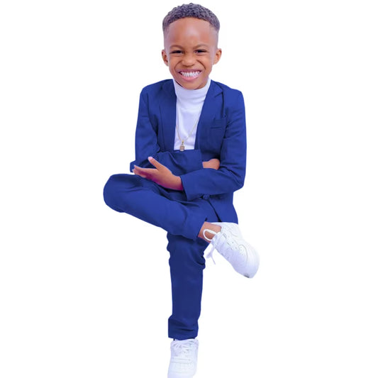 British Boys Suit Children'S Formal Set Autumn Winter Jacket Pants 2 Pieces Outfit Kids Party Birthday Baby'S Dress for Wedding