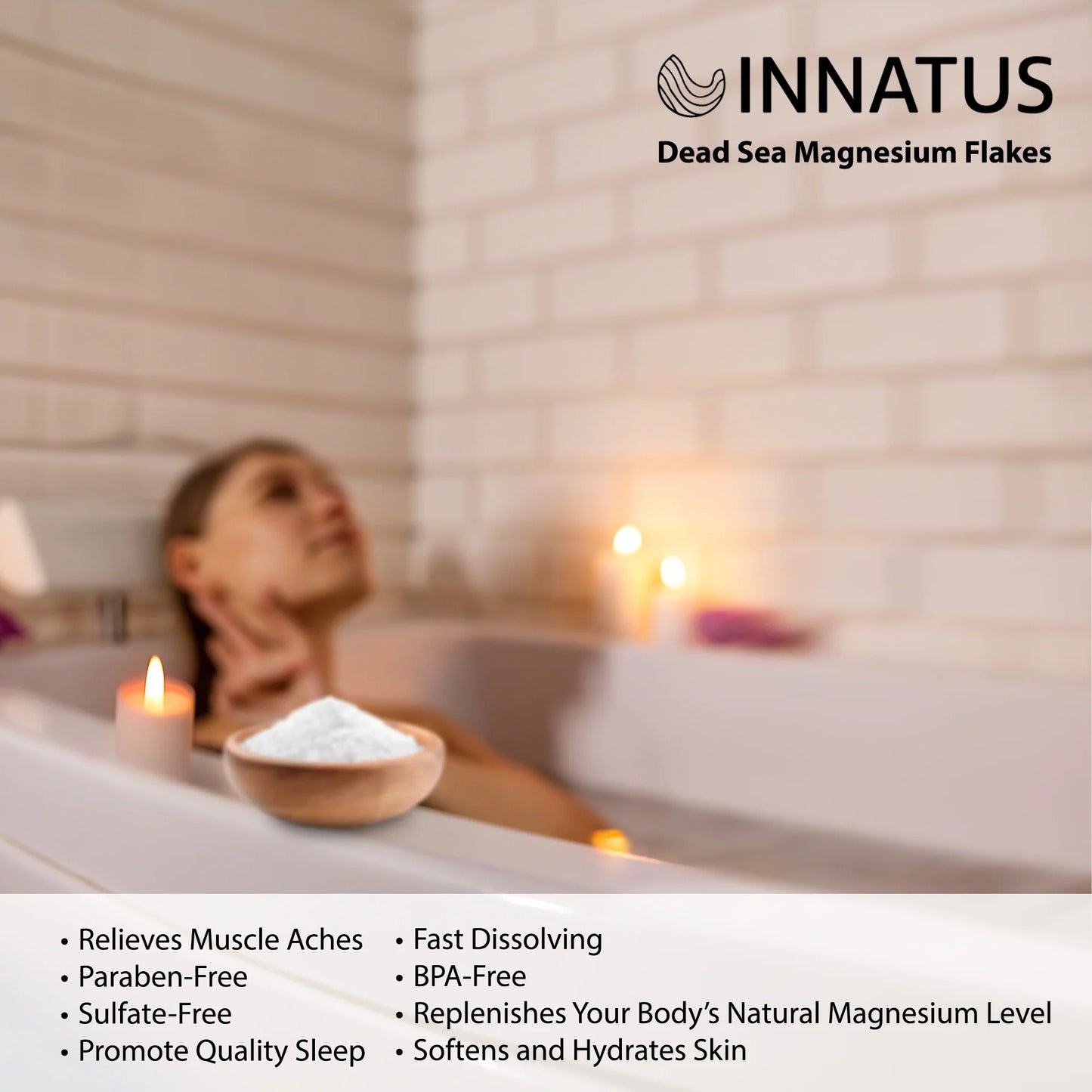 Pure Dead Sea Magnesium Flakes Restful Cedarwood Soak