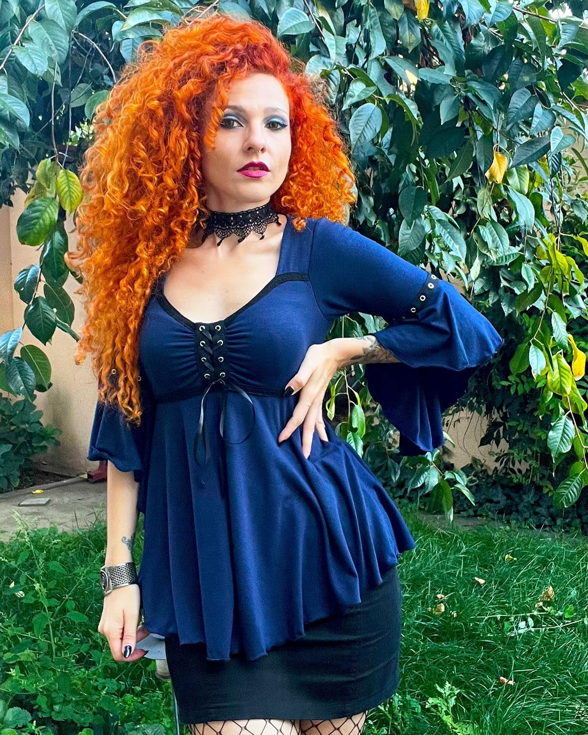 Ophelia Corset Top: Victorian Gothic Medieval Women'S Peasant Blouse for Everyday Halloween Cosplay Festivals