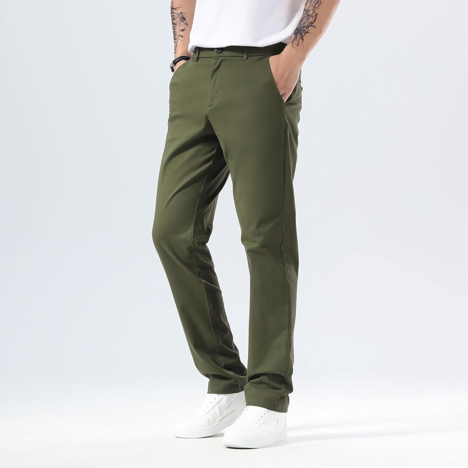 Men’S Slim Fit Khaki Pants Men’S Tapered Chino Pants