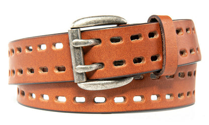 Men’S Top Grain Leather Belts for Men Genuine Solid Belt Workmen 1.5Inch Width
