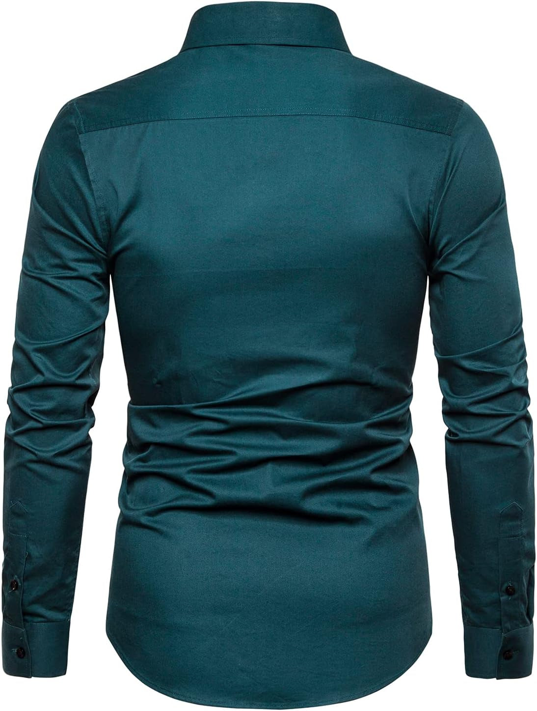 Men'S Slim Fit Business Casual Cotton Long Sleeves Solid Button down Dress Shirts