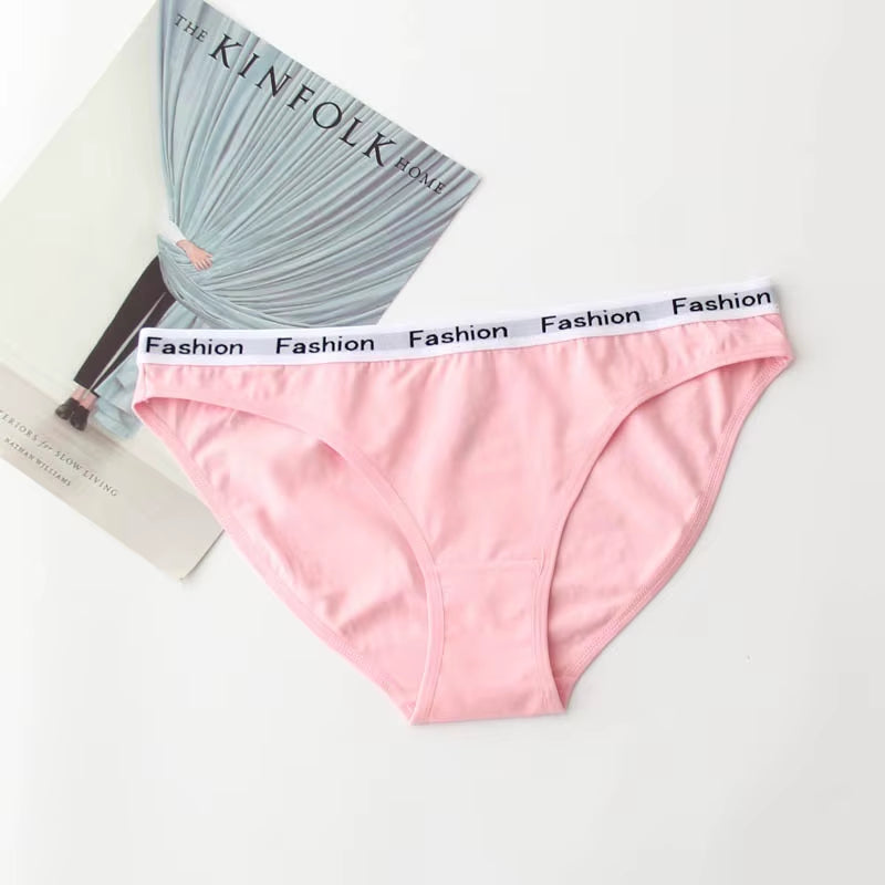 3Pcs Cotton Panties Female Underpants Fashion Women Briefs Underwear Sports plus Size Lingerie Women'S Intimates