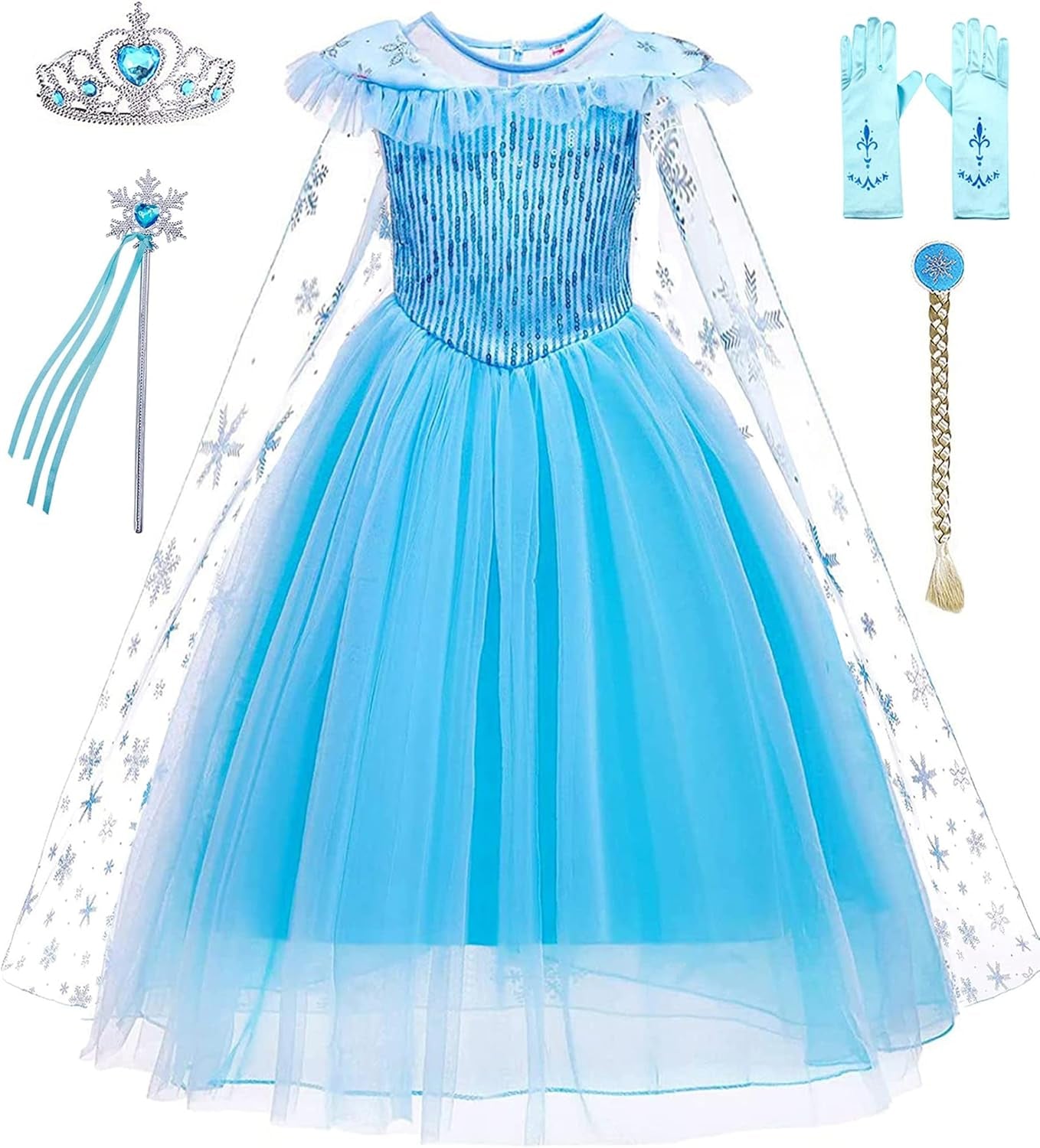 Princess Dress for Girls Princess Costume for Kids Costume Halloween Birthday Party Dress Up