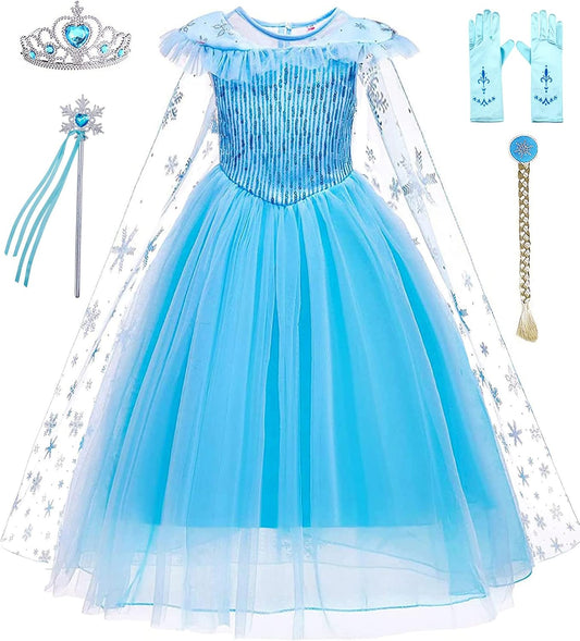 Princess Dress for Girls Princess Costume for Kids Costume Halloween Birthday Party Dress Up