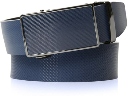 Genuine Leather Mens Ratchet Belt Belts for Men Adjustable Automatic Buckle