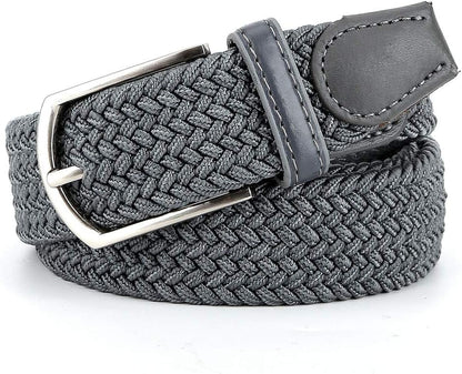 Braided Canvas Woven Elastic Stretch Belts for Men/Women/Junior with Multicolored