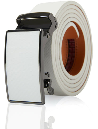 Genuine Leather Mens Ratchet Belt Belts for Men Adjustable Automatic Buckle