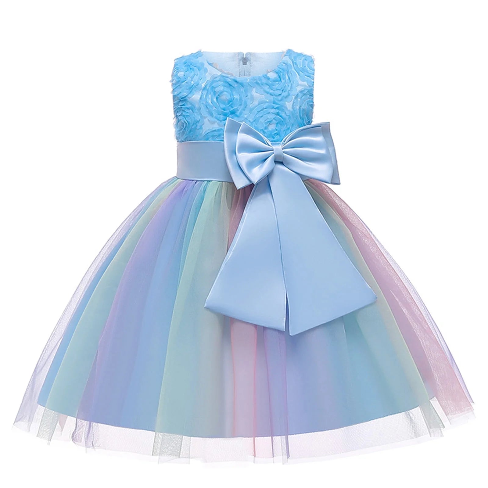 Girls Dresses Flower Girl Dress Kids Floral Princess Bridesmaid Pageant Gown Birthday Party Wedding Dress