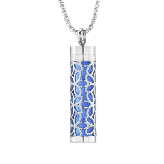Geometric Style Aromatherapy Essential Oil Pendant Lockets Perfume Storage Diffuser Necklace 316L Stainless Steel Jewelry Gift