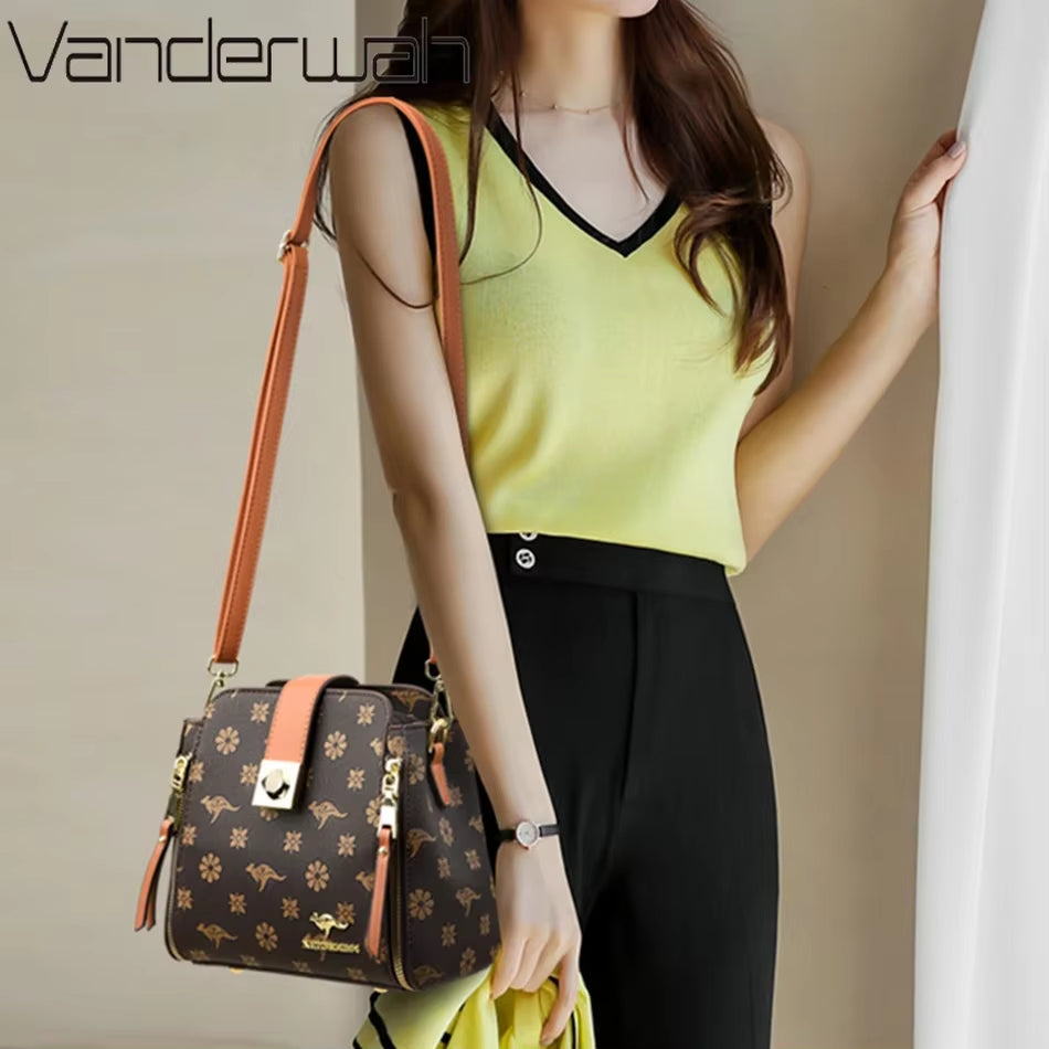 Luxury Genuine Brand Handbags Women'S Bags Designer Handle Bags High Quality Shoulder Messenger Bags Fashion Leather Sac a Main
