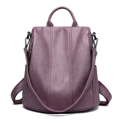 Women'S Waterproof anti Theft Leather Backpack 2024 Girls Shoulder Bags Multifunctional Large Capacity Travel Backpacks Mochilas