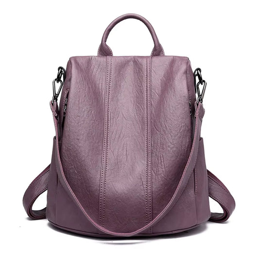 Women'S Waterproof anti Theft Leather Backpack 2024 Girls Shoulder Bags Multifunctional Large Capacity Travel Backpacks Mochilas