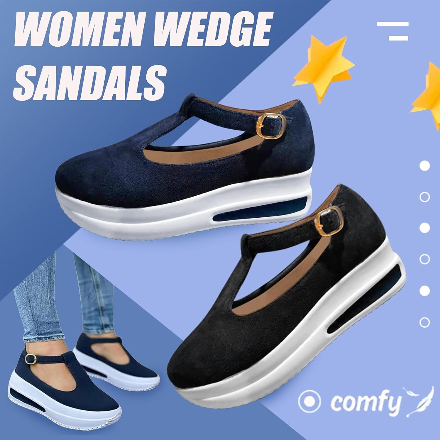 Sandals for Women Casual Summer,Sandals for Women Summer 2021 Womens Sandals Open Toe Flip Flops Slippers Casual Summer Beach Wedge Sandals