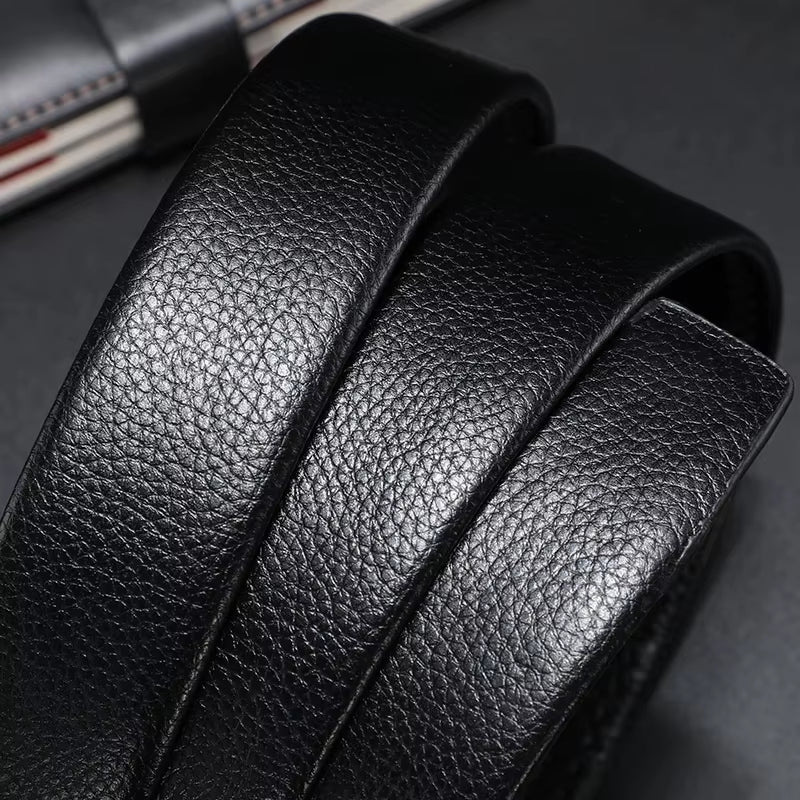 Men Belts Automatic Buckle Belt Genune Leather High Quality Black Male Belts for Men Leather Strap Casual Buises for Jeans