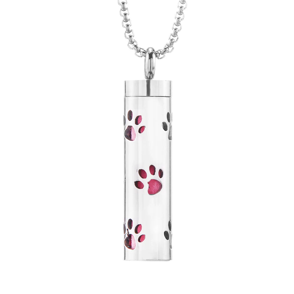 Geometric Style Aromatherapy Essential Oil Pendant Lockets Perfume Storage Diffuser Necklace 316L Stainless Steel Jewelry Gift